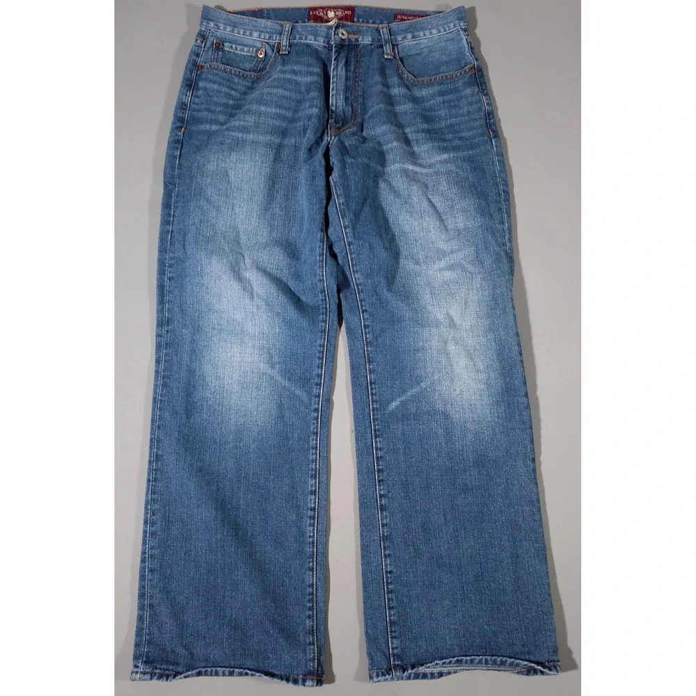 Lucky Brand 181 Relaxed Straight Jeans‎ Mens 33x30 Blue Denim Medium Wash
